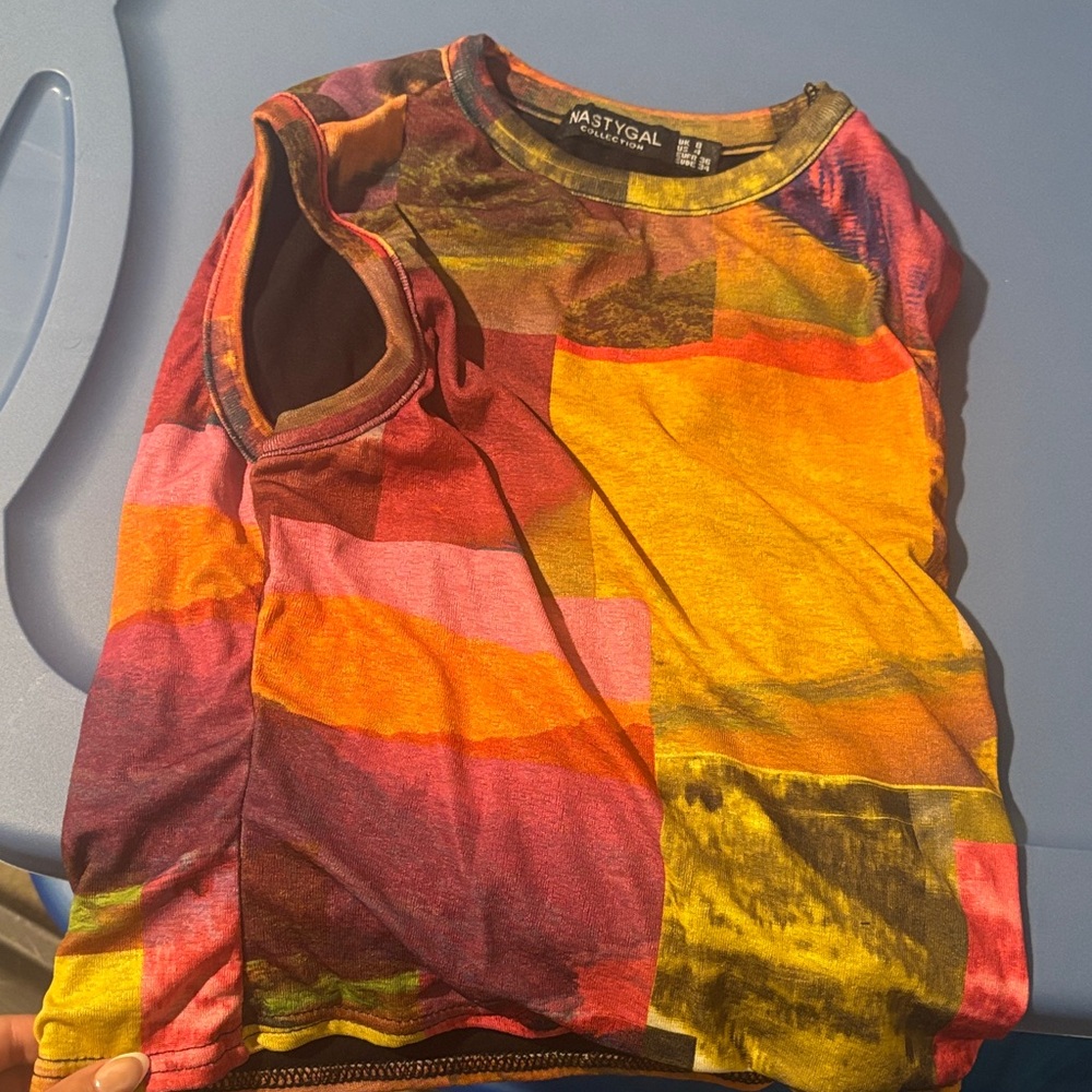 Nasty Gal Vibrant Patchwork Tank Top